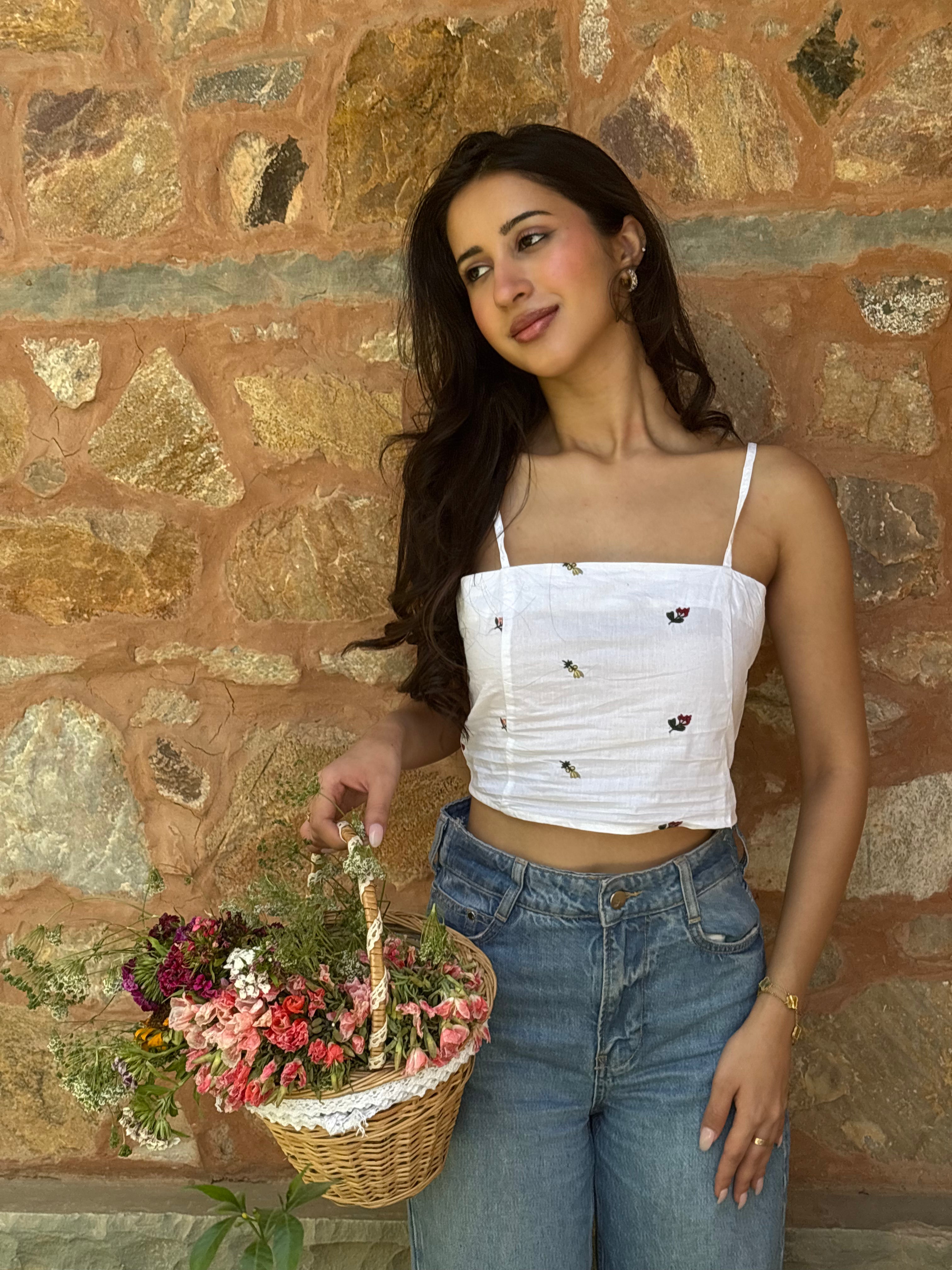 Floral Embroidered Top (S-XL)