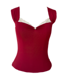Belle Sculpting Top in Crimson