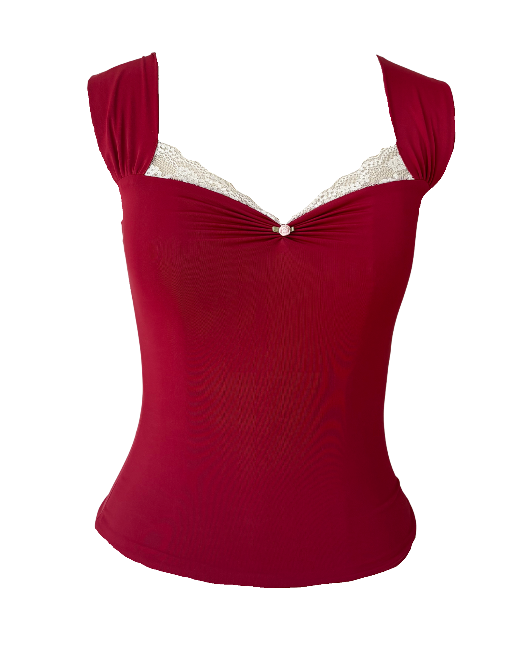 Belle Sculpting Top in Crimson