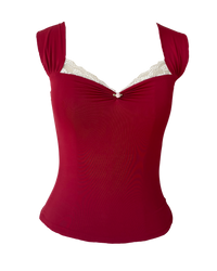 Belle Sculpting Top in Crimson