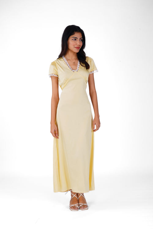 Eleanor Dress in Butter Yellow