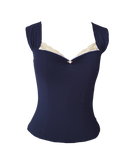 Belle Sculpting Top in Navy