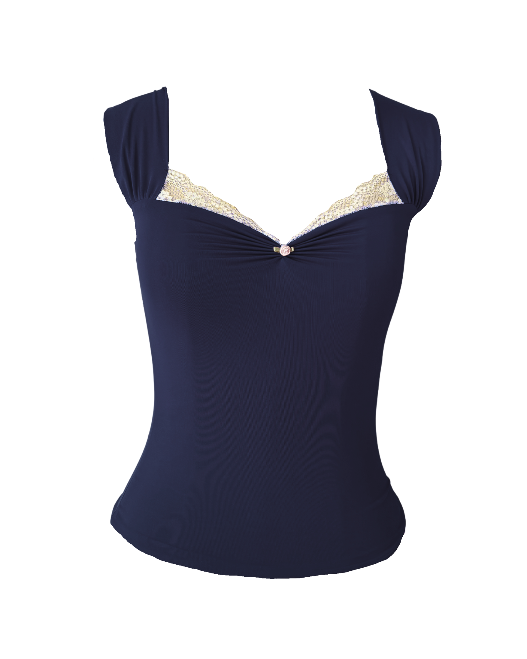 Belle Sculpting Top in Navy
