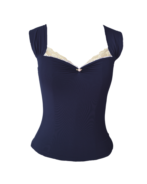 Belle Sculpting Top in Navy