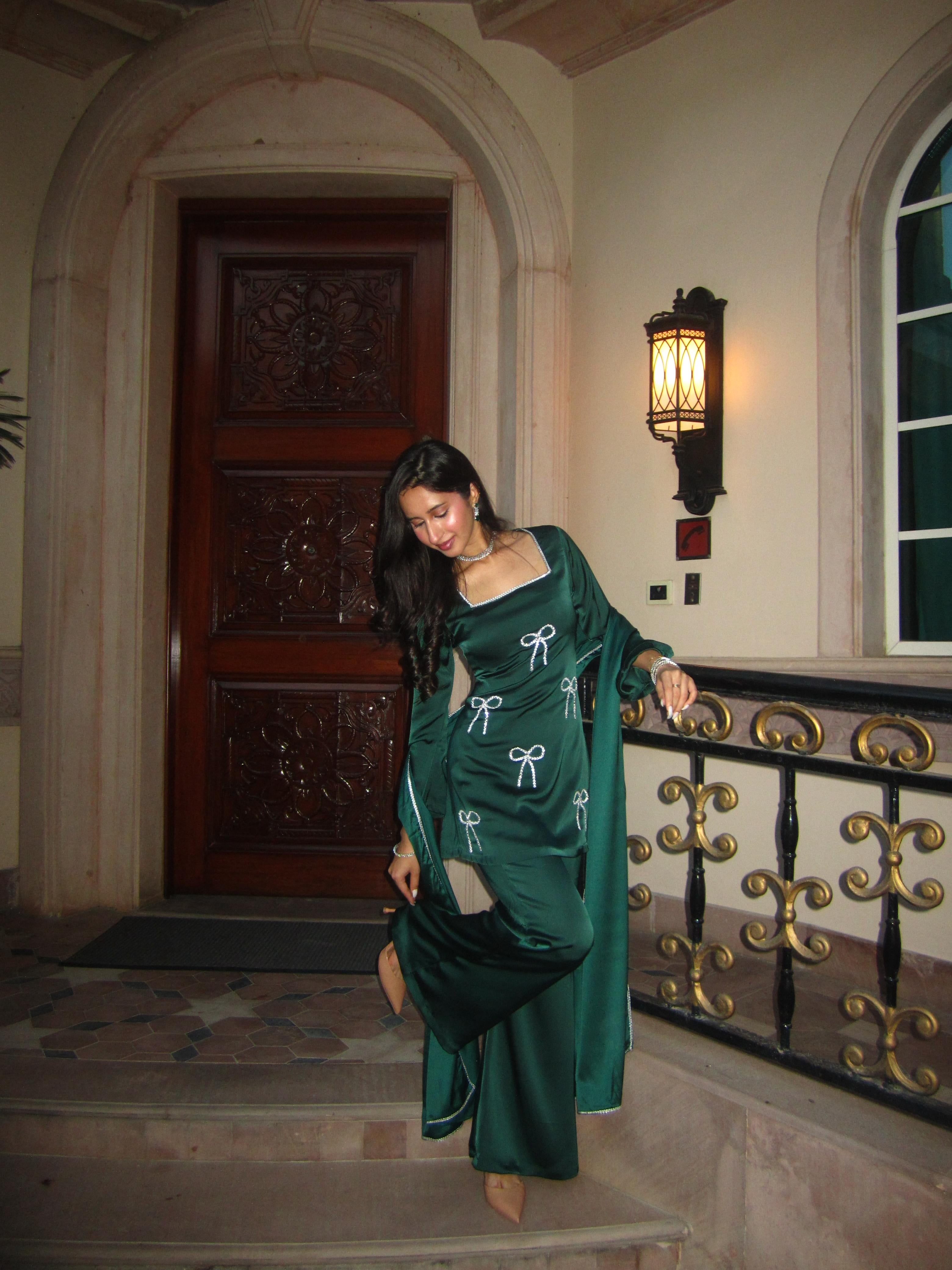 Pari Suit Set in Deep Green