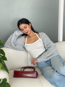 Cable Knit Bolero in Grey