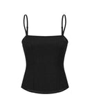 Linen Cami Top in Black