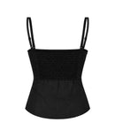 Linen Cami Top in Black