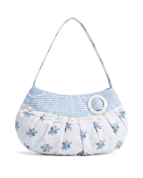 Lucy Shoulder Bag in Blue Floral