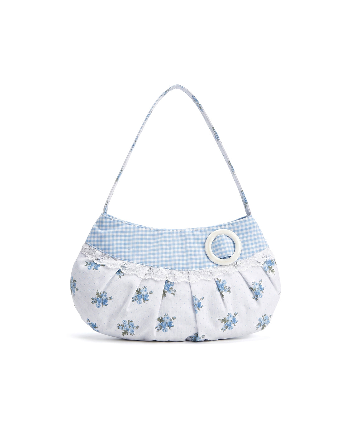 Lucy Shoulder Bag in Blue Floral