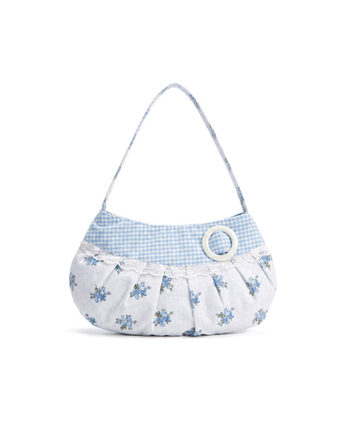 Lucy Shoulder Bag in Blue Floral
