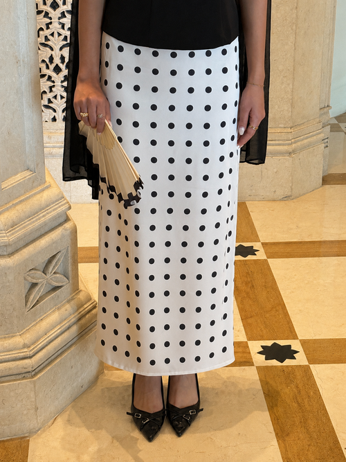 Celine Lace Skirt in Polka Dot (WITHOUT LACE) - REVIVED FINDS