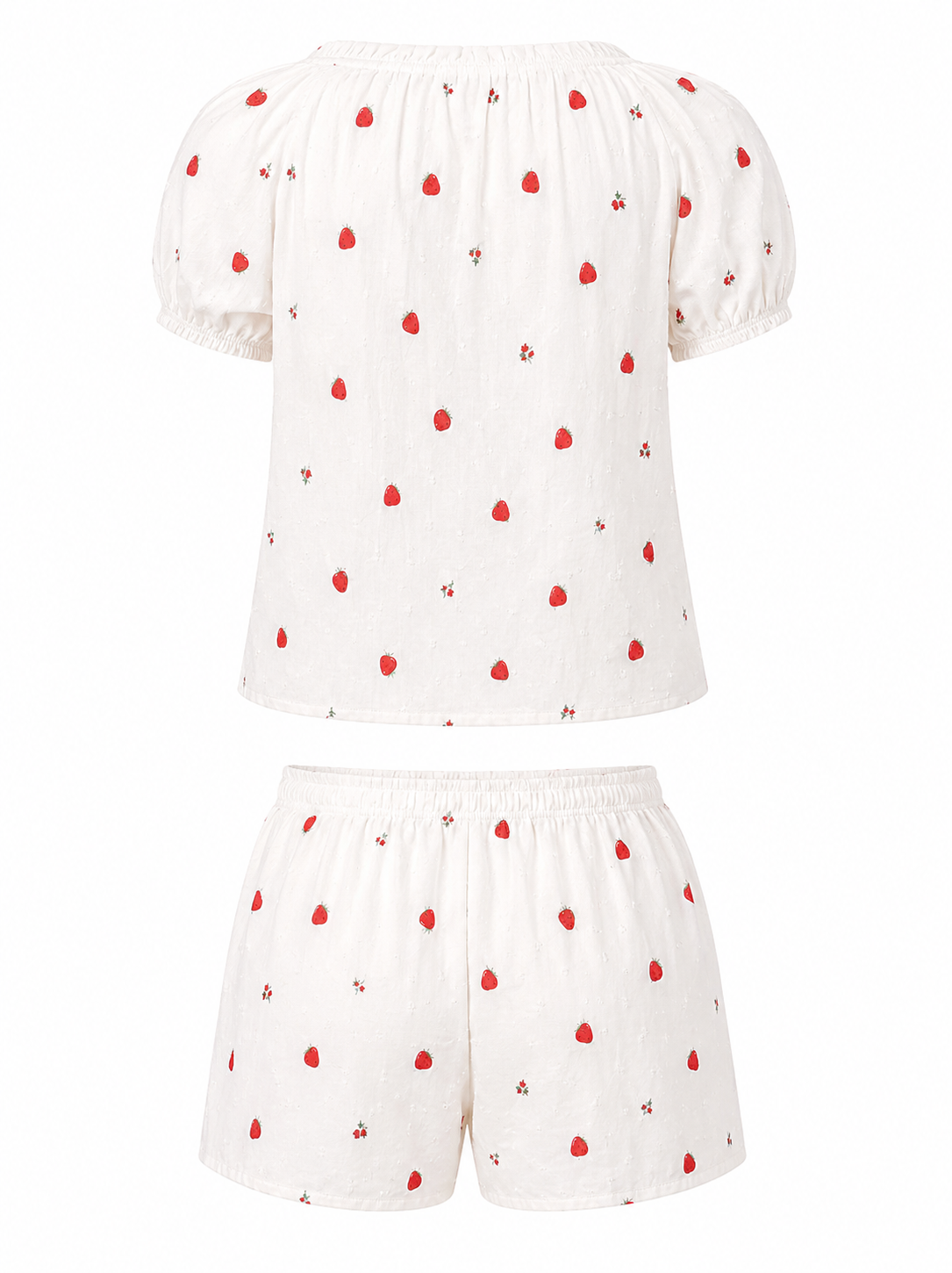 Cozy Strawberry Pinstripe Set
