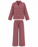 Amour Night Suit Set in Burgundy Hearts