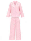 Amour Night Suit Set in Peony
