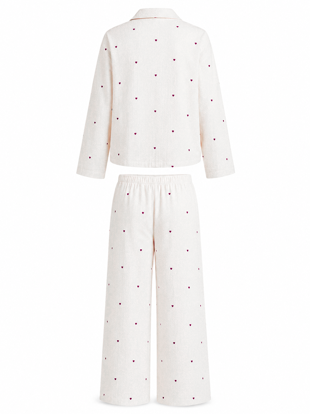Amour Night Suit Set in White