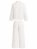 Amour Night Suit Set in White