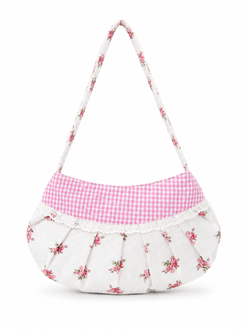 Lucy Shoulder Bag in Pink Floral