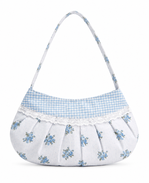 Lucy Shoulder Bag in Blue Floral