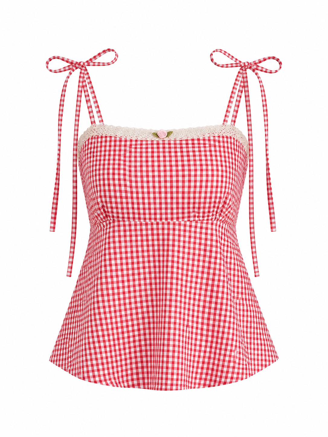 Lucy Top in Red Gingham
