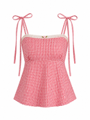 Lucy Top in Red Gingham