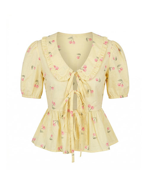 Cherry Peterpan Top