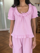 Sleepy Girl Set in Pink Gingham