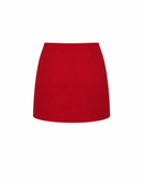Eleanor Mini Skirt in Crimson