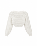 Cable Knit Bolero in Cream