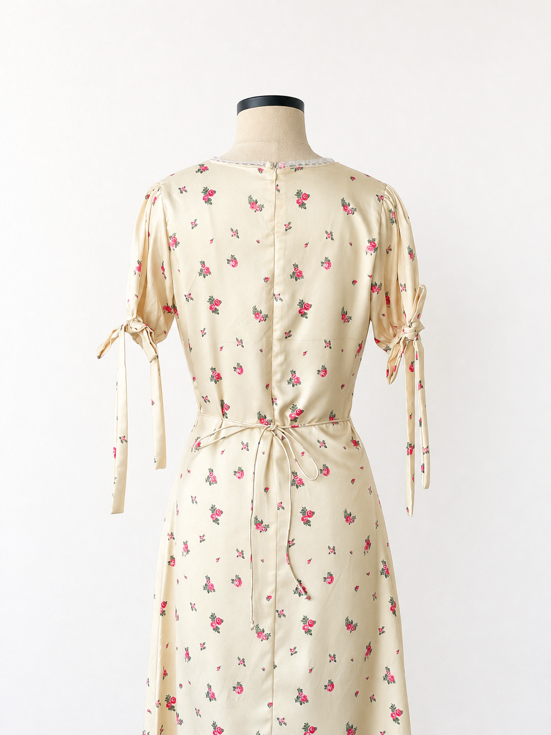 Lucine Satin Dress in Yellow Floral - SAMPLE