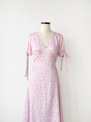 Lucine Satin Dress in Pink Floral - SAMPLE