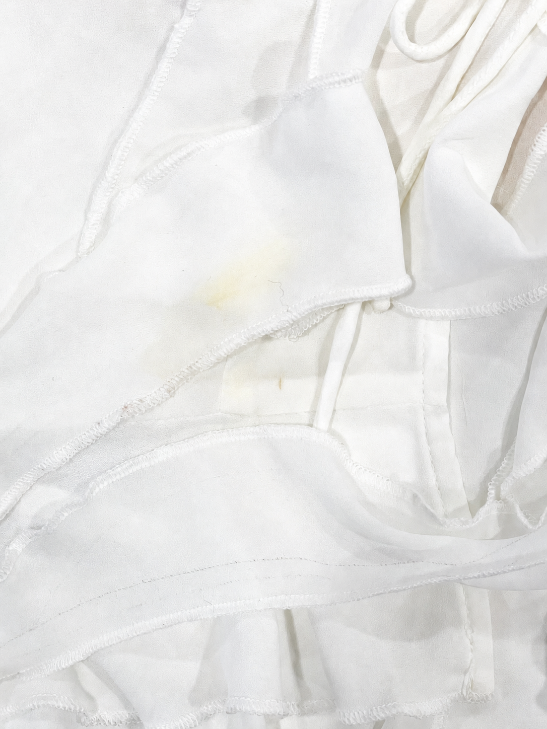 Juliette Ruffle Top in White - SAMPLE