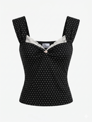 Belle Sculpting Top in Polka Dot