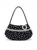 Lucy Shoulder Bag in Black Polka Dot