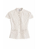 Hailey Shirt in White Polka Dot