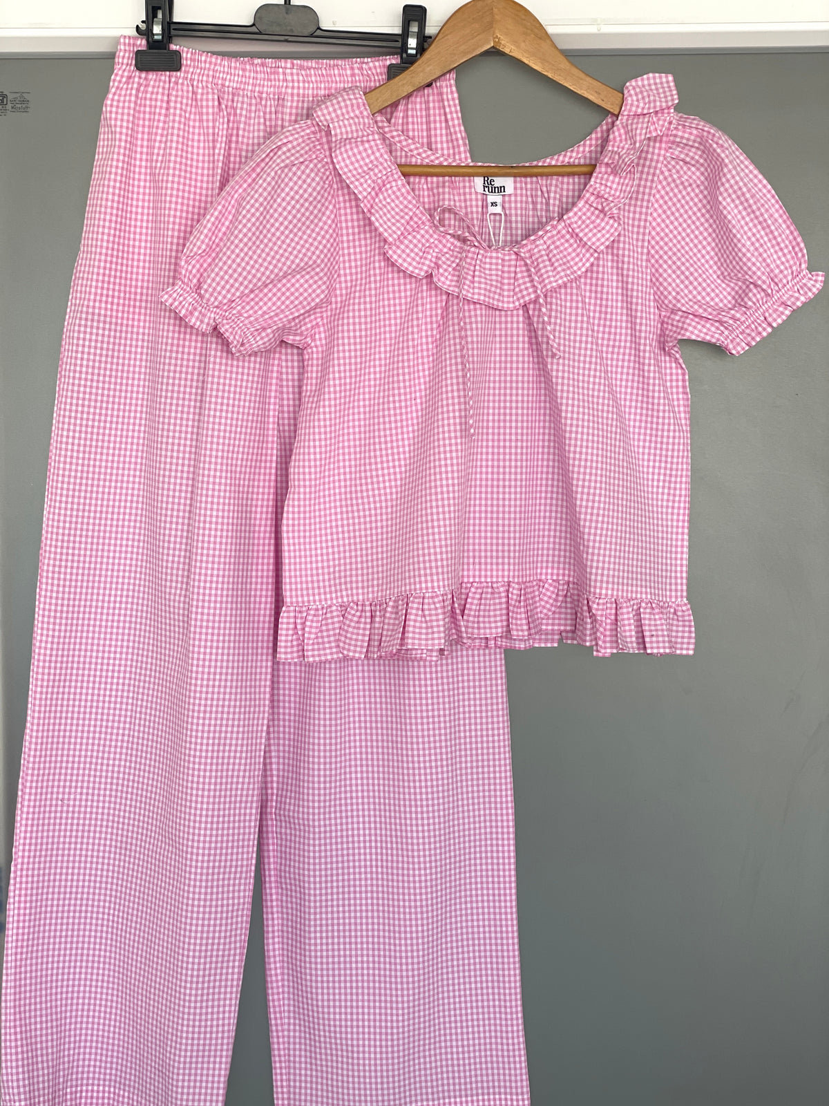 Sleepy Girl Set in Pink Gingham