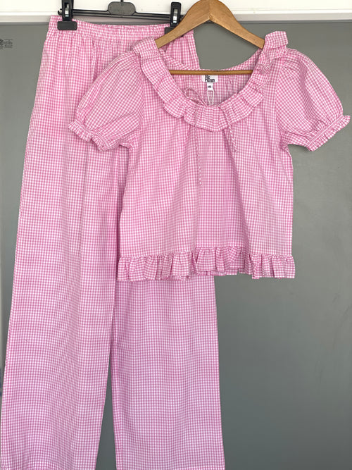 Sleepy Girl Set in Pink Gingham