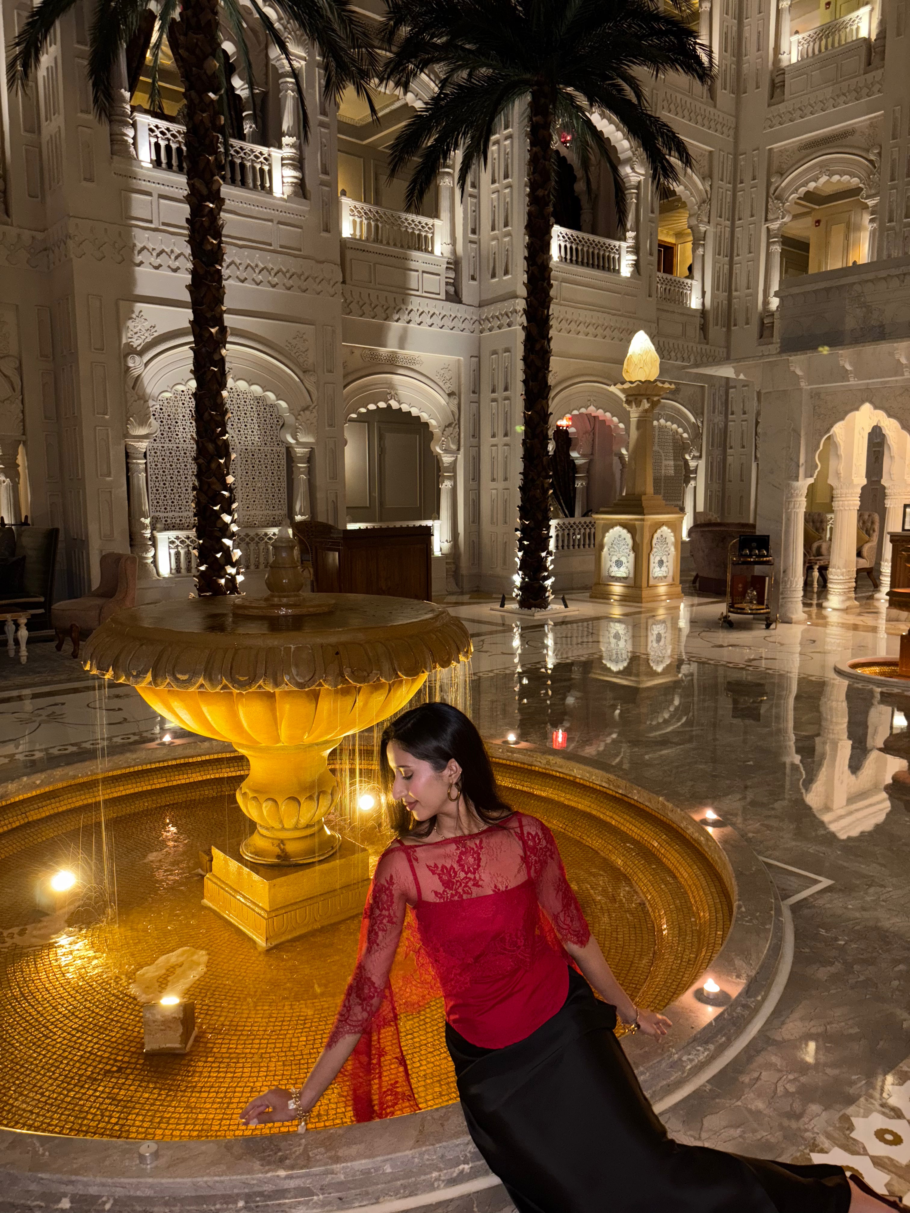 Eternal Muse Dupatta Top in Crimson