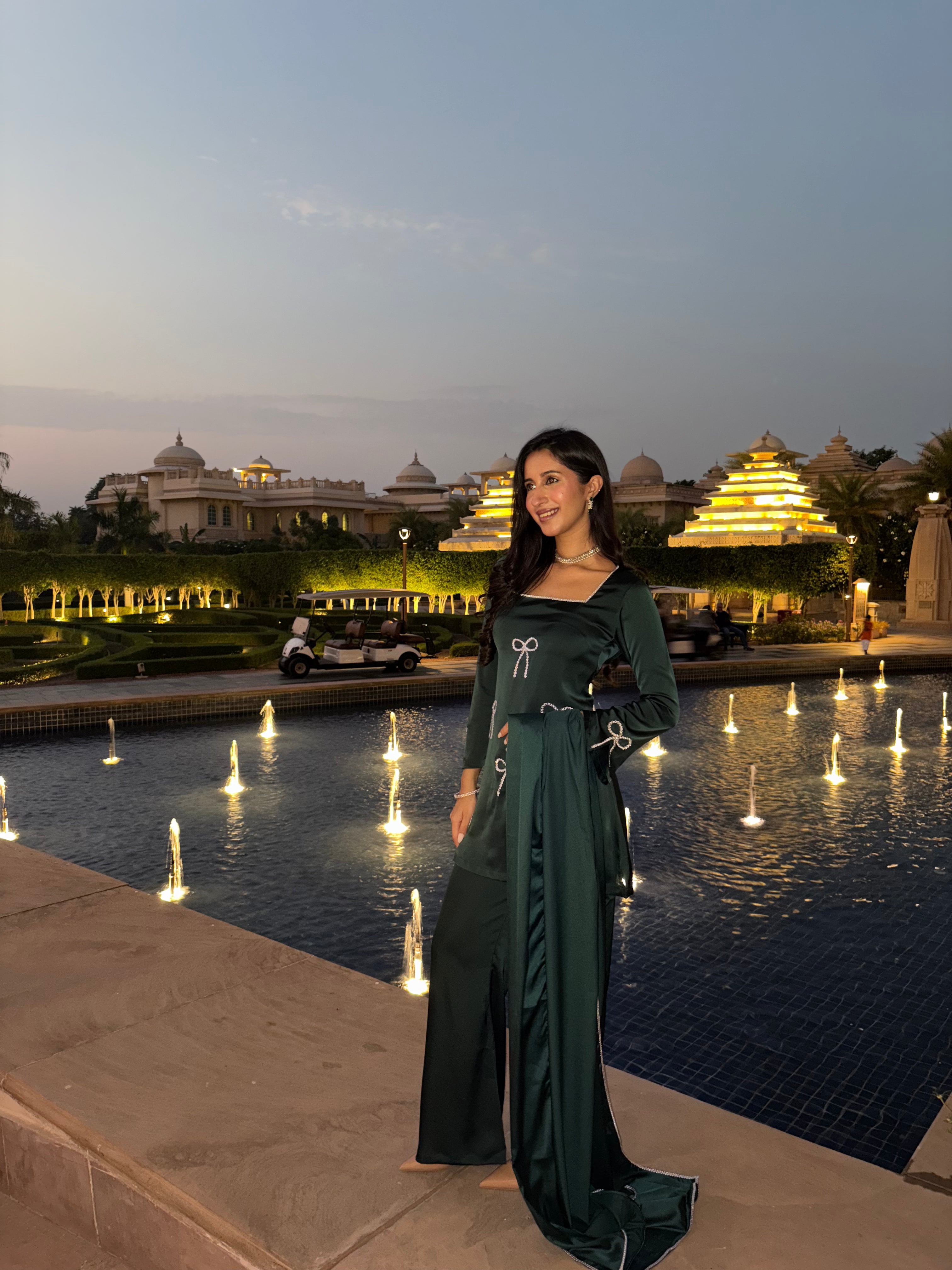 Pari Suit Set in Deep Green