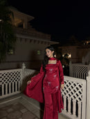 Pari Suit Set in Crimson