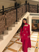 Pari Suit Set in Crimson