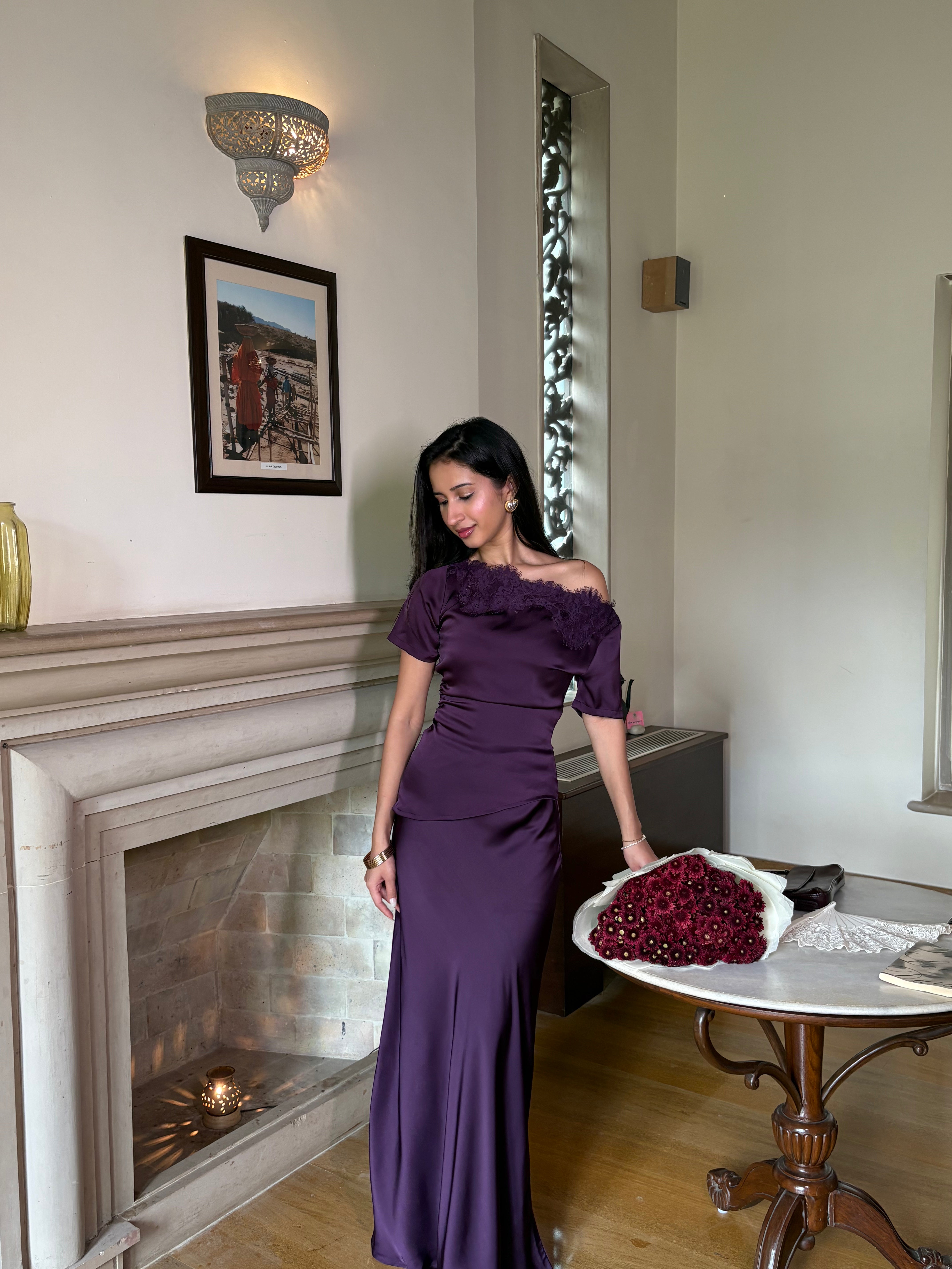 Camille Lace Top in Violet - BACK IN STOCK ON PREORDER