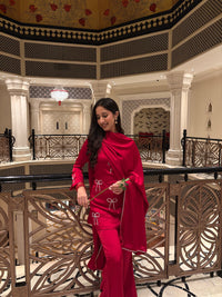 Pari Suit Set in Crimson