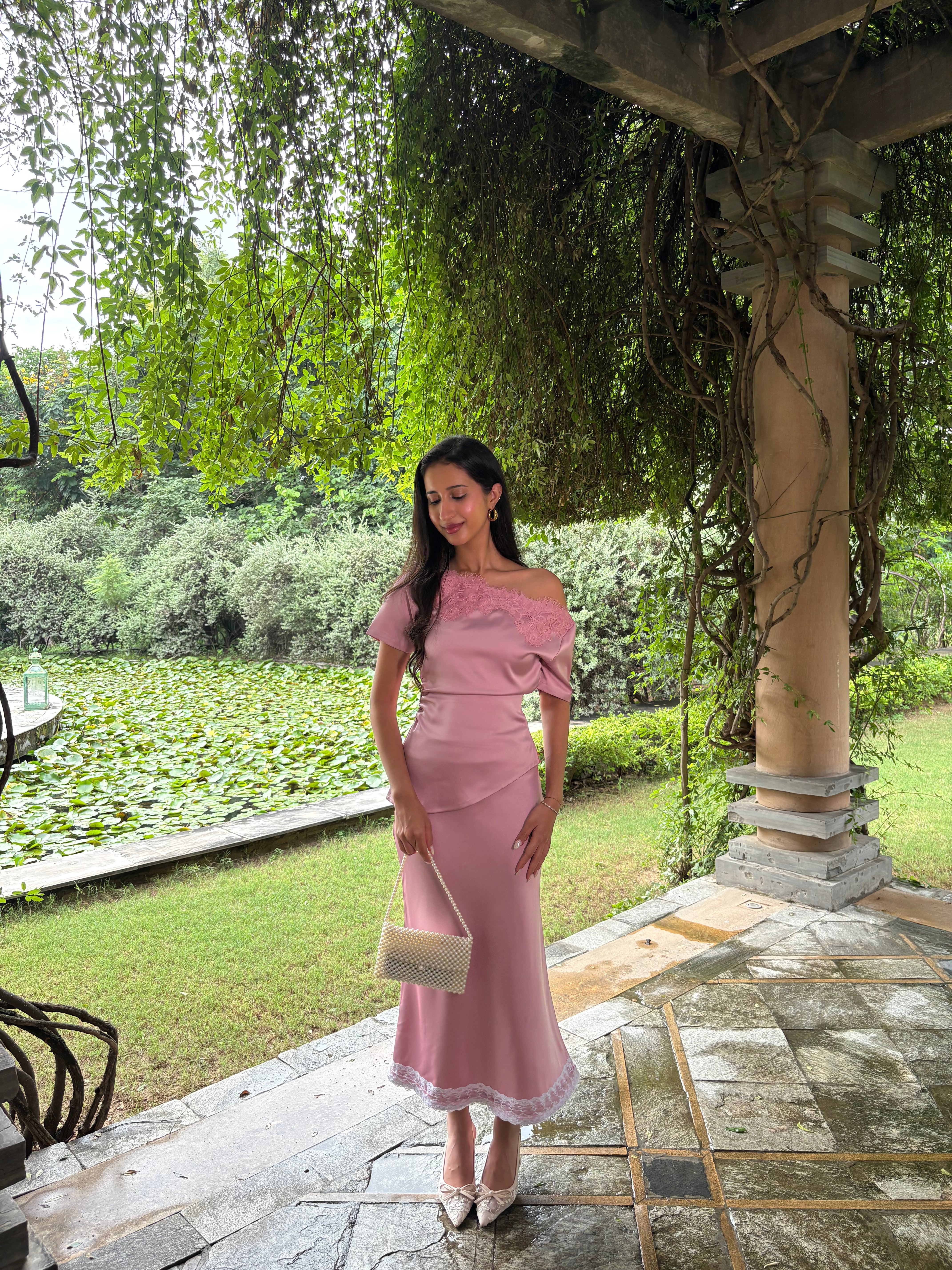 Camille Lace Top in Blush