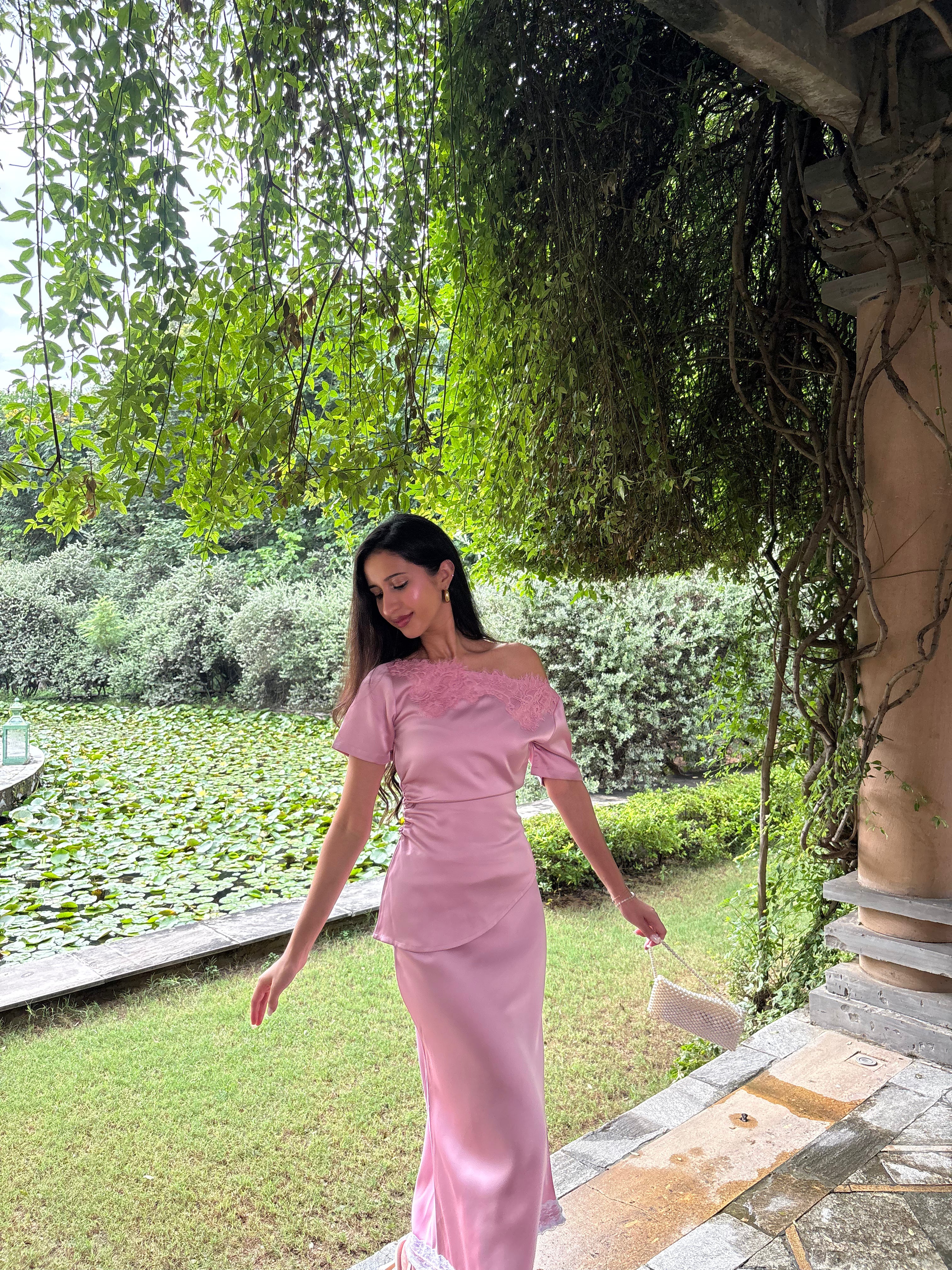 Camille Lace Top in Blush