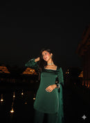 Noor Suit Set in Deep Green