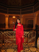Noor Suit Set in Crimson