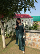 Noor Suit Set in Deep Green