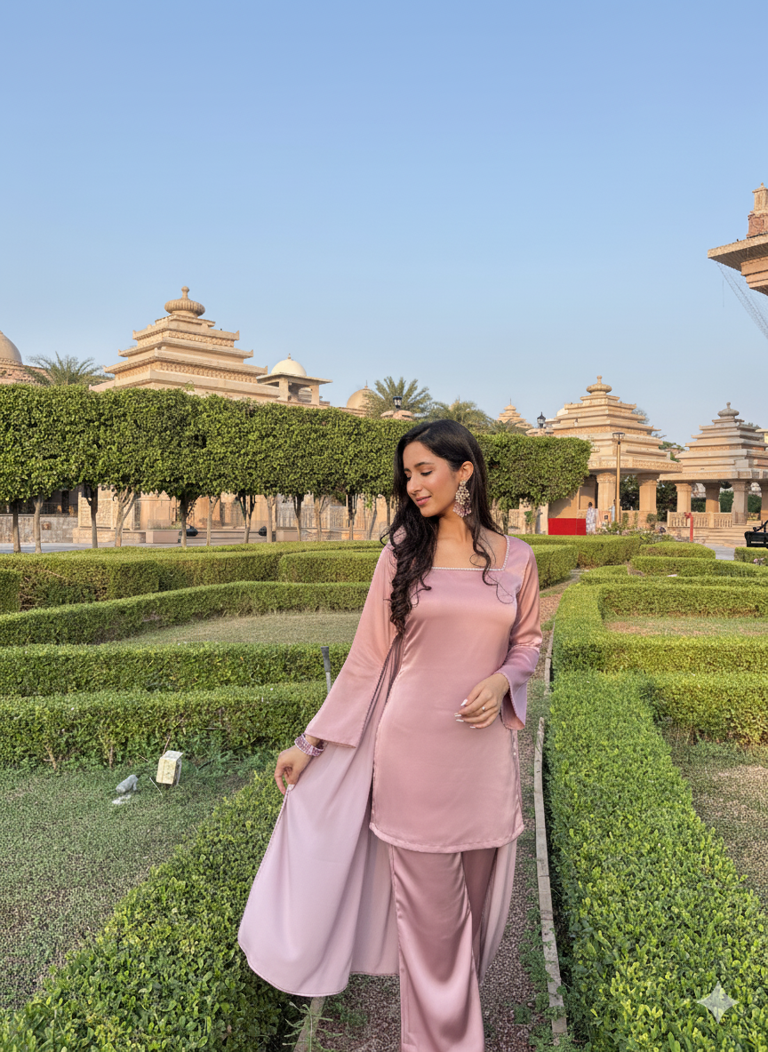 Noor Suit Set in Blush