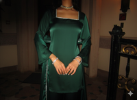 Noor Suit Set in Deep Green